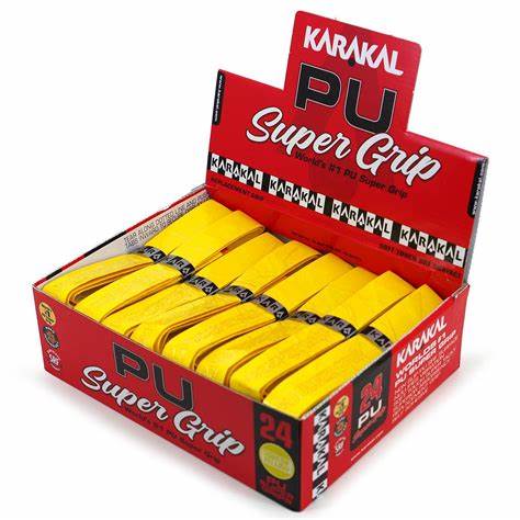 Karakal PU Super grips in Yellow by the Box