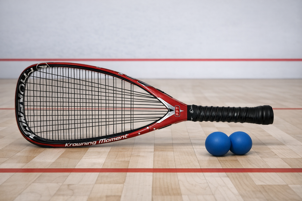 Kranted Red Racket Pro Kennex Krowning Moment 165 FFT Racquetball Racket – SquashDirect