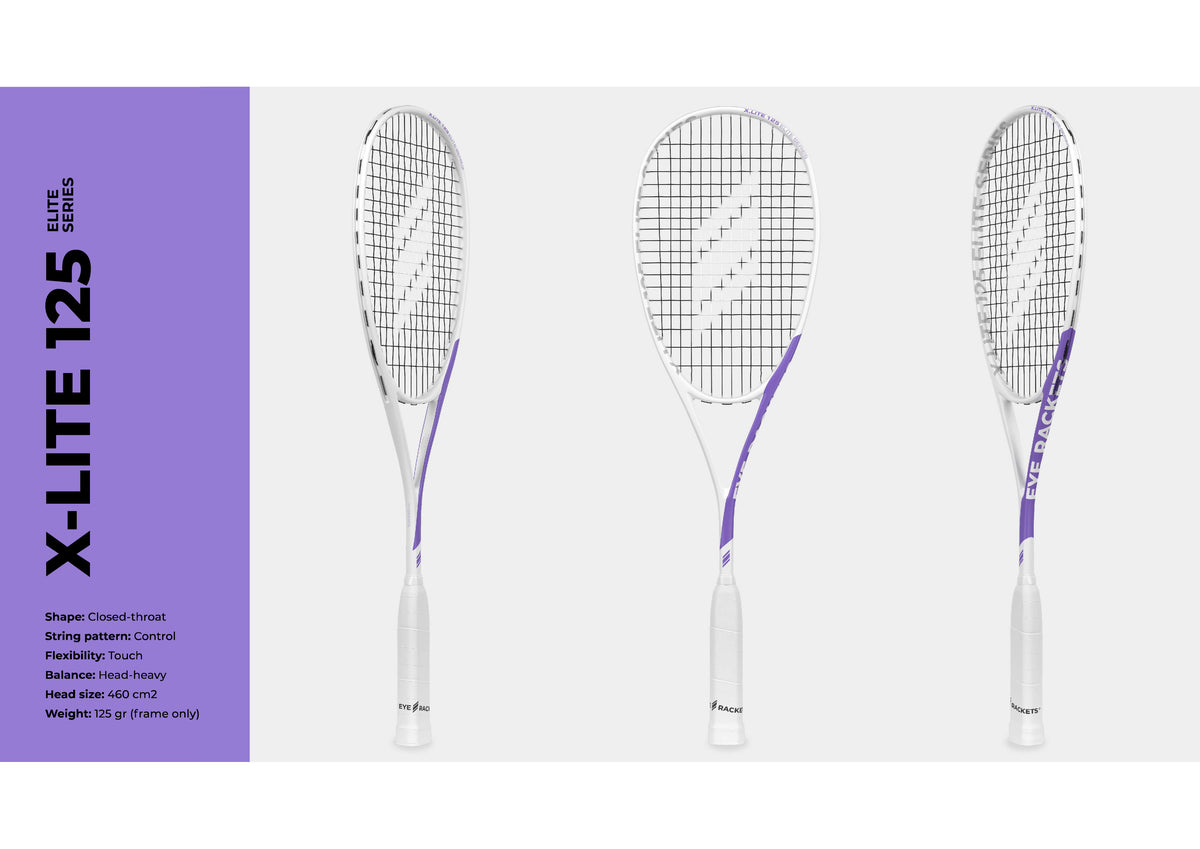 Eye Squash Rackets EYE Rackets X Lite 125 Elite Series Squash Racket New for 2025 ...